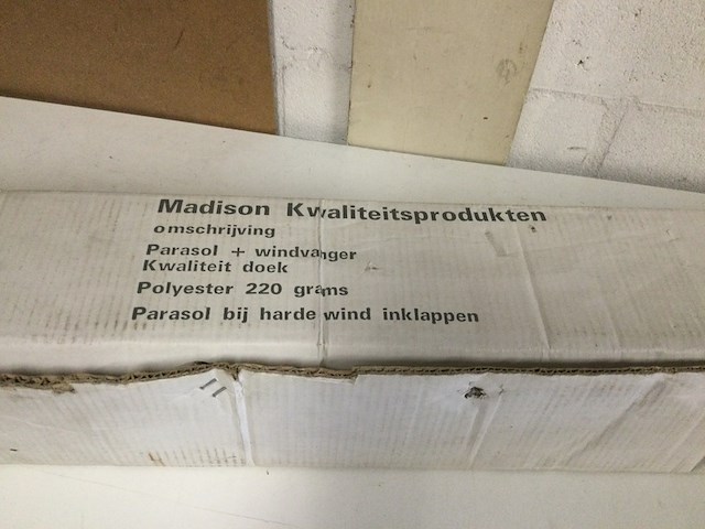 Houten parasol met windvanger, madison, parasol met windvanger, bordeaux - afbeelding 5 van  5