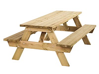 Houten picknicktafel "bobito" - 220x80 cm - afbeelding 1 van  14