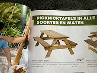 Houten picknicktafel "bobito" - 220x80 cm - afbeelding 7 van  14