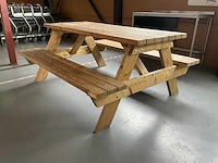 Houten picknicktafel - afbeelding 2 van  3