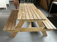 Houten picknicktafel - afbeelding 3 van  3