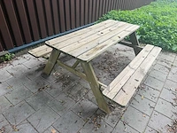 Houten picknicktafel - afbeelding 2 van  5