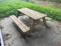 Houten picknicktafel - afbeelding 3 van  5