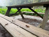Houten picknicktafel - afbeelding 4 van  5