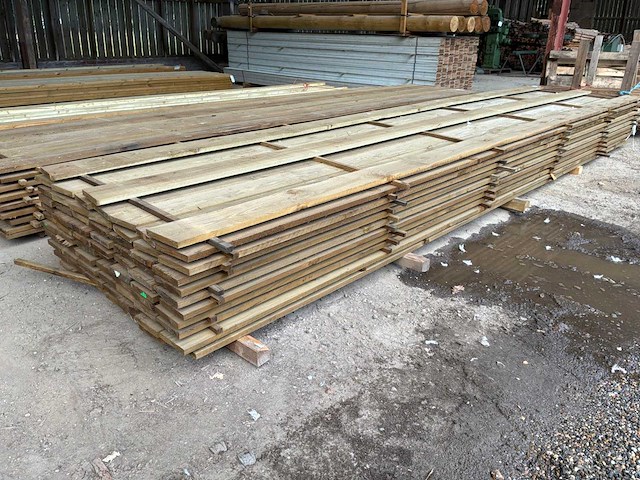 Houten planken 5000x145x22mm (73x) - afbeelding 1 van  4