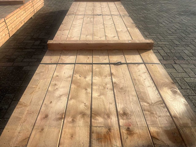 Houten planken 5000x150mm 49 stuks 245m1 nieuw ongebruikt - afbeelding 2 van  2