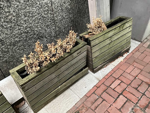 Houten plantenbak (4x) - afbeelding 4 van  4