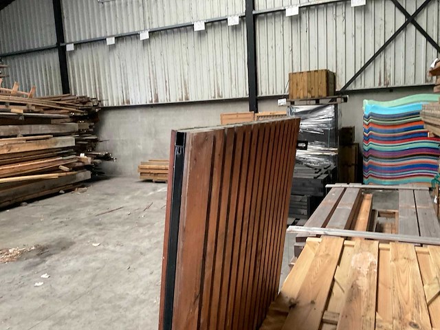 Houten poort met stalen frame - 180x100 cm - afbeelding 3 van  4