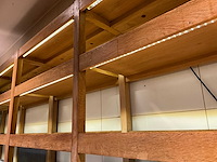 Houten presentatiestelling met led-verlichting (2x) - afbeelding 4 van  5