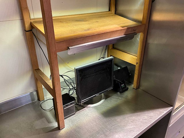 Houten presentatiestelling met led-verlichting - afbeelding 4 van  4