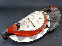 Houten punu masker uit gabon - afbeelding 2 van  5