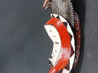 Houten punu masker uit gabon - afbeelding 3 van  5