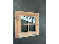 Houten raam in kozijn dubbelglas - 55x55 cm - afbeelding 5 van  5