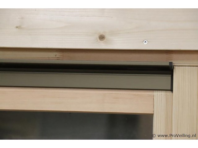 Houten raam t.b.v. tuinhuis - 81x11.3x104.5cm - nieuw - afbeelding 6 van  7
