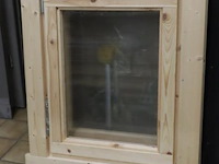 Houten raam t.b.v. tuinhuis - 85x11.8x106.5cm - nieuw - afbeelding 1 van  7