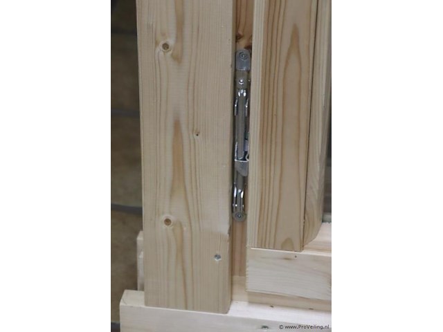 Houten raam t.b.v. tuinhuis - 85x11.8x106.5cm - nieuw - afbeelding 4 van  7