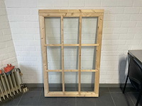 Houten raam vast / beglaasd - 135x88 cm (2x) - afbeelding 1 van  5