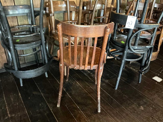 Houten restaurantstoel (17x) - afbeelding 3 van  4