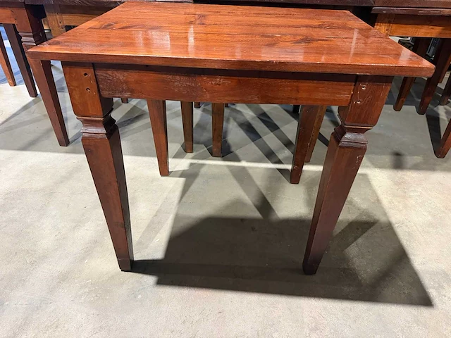 Houten restauranttafel (85x70x78 cm) (10x) - afbeelding 6 van  8