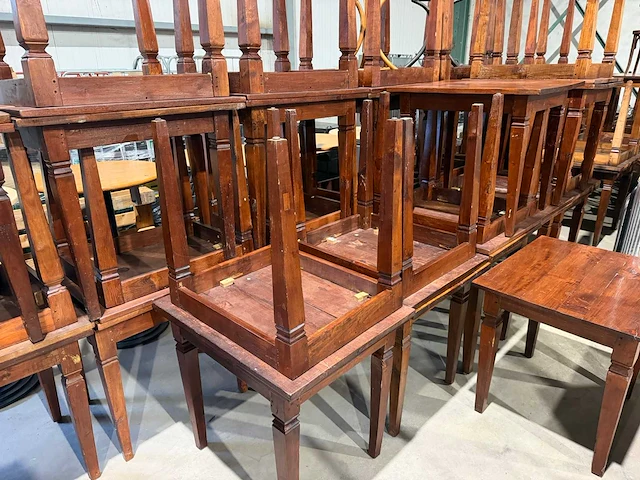 Houten restauranttafel (85x70x78 cm) (2x) - afbeelding 7 van  7