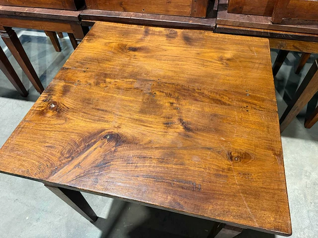Houten restauranttafel (85x85x78 cm) (2x) - afbeelding 5 van  6