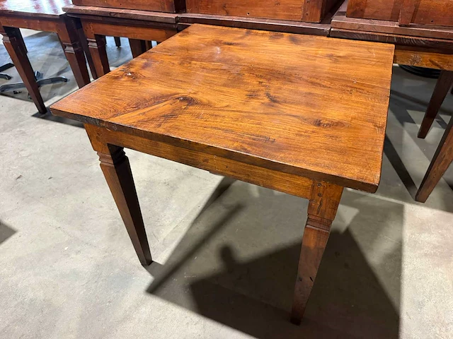 Houten restauranttafel (85x85x78 cm) (2x) - afbeelding 3 van  5