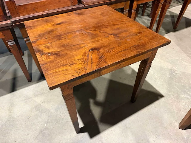 Houten restauranttafel (85x85x78 cm) (2x) - afbeelding 5 van  6