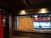 Houten restauranttafel met 2 banken - afbeelding 5 van  9
