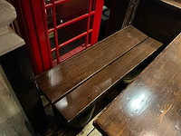 Houten restauranttafel met 2 banken - afbeelding 9 van  9