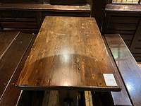 Houten restauranttafel met 2 banken - afbeelding 4 van  7
