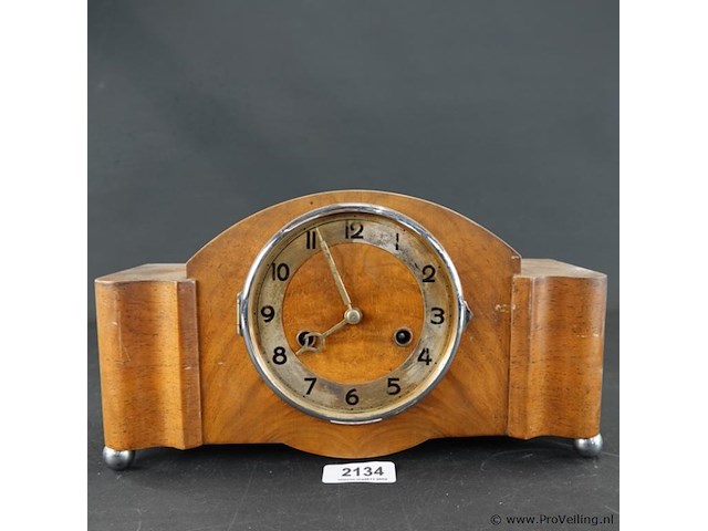 Houten schouwklok - afbeelding 1 van  5