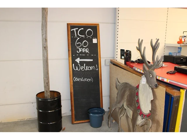 Houten schrijfbord 50 x 170 cm - afbeelding 1 van  2