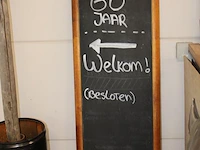 Houten schrijfbord 50 x 170 cm - afbeelding 2 van  2