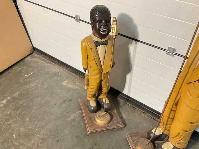 Houten sculptuur (2x) - afbeelding 2 van  3