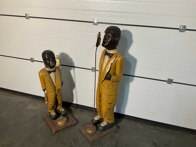 Houten sculptuur (2x) - afbeelding 3 van  3