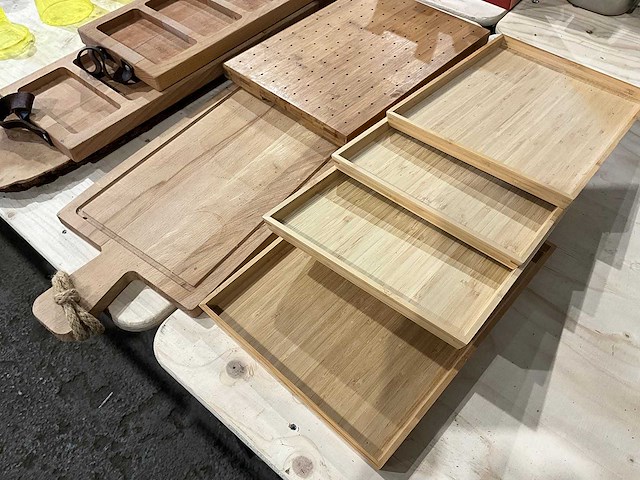 Houten serveerplank (9x) - afbeelding 1 van  5