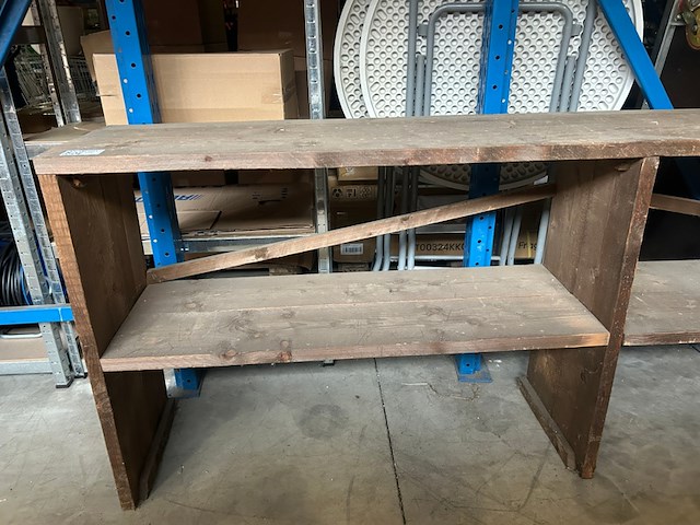 Houten side table lxbxh 240x40x88 cm - afbeelding 2 van  4