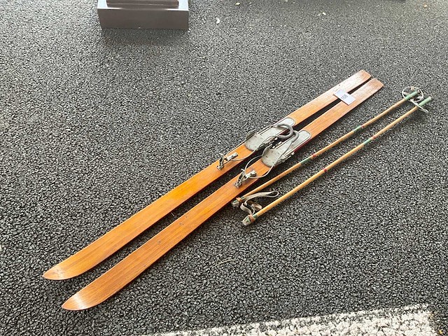 Houten ski (2x) - afbeelding 1 van  5