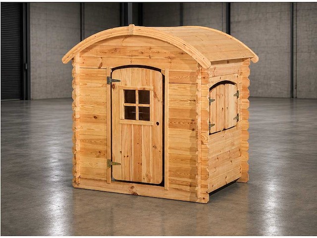 Houten speelhuis joep 144x140x110 cm - afbeelding 1 van  6