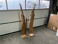 Houten standaard (2x) - afbeelding 1 van  6