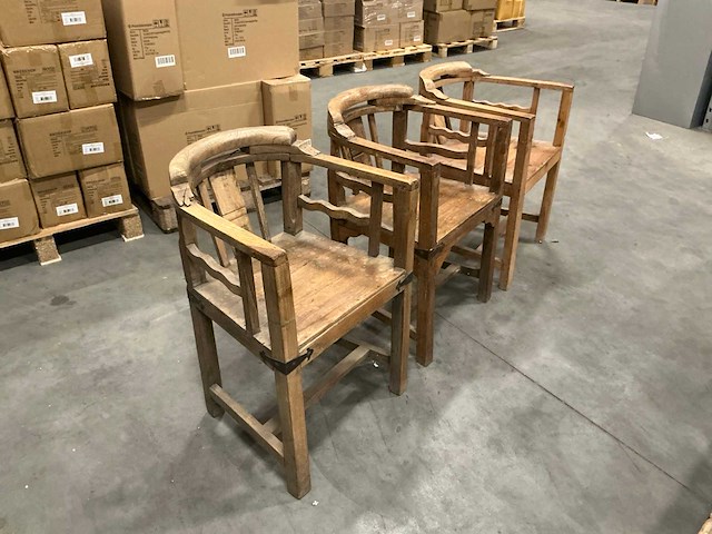 Houten stoelen zithoogte 45cm (3x) - afbeelding 1 van  4