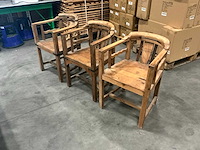 Houten stoelen zithoogte 45cm (3x) - afbeelding 2 van  4