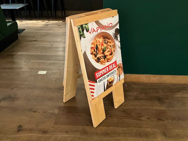 Houten stoepbord (2x) - afbeelding 1 van  5