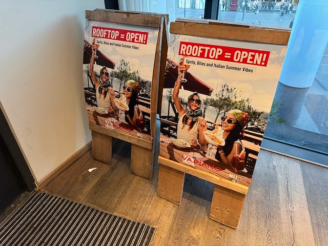 Houten stoepbord (2x) - afbeelding 3 van  4