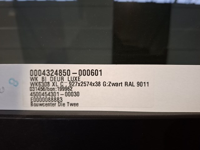Houten stompe binnendeur wk6308 xl c, ral 9011 - afbeelding 5 van  7