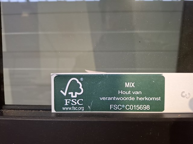 Houten stompe binnendeur wk6308 xl c, ral 9011 - afbeelding 6 van  7