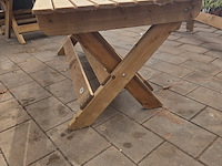 Houten tafel met 4x bank talen - afbeelding 2 van  12