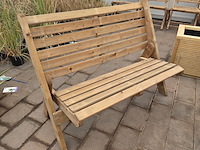 Houten tafel met 4x bank talen - afbeelding 6 van  12