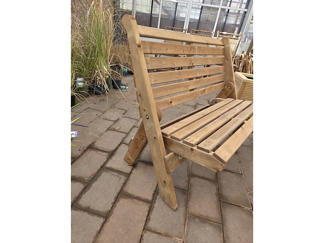 Houten tafel met 4x bank talen - afbeelding 7 van  12