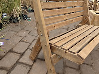 Houten tafel met 4x bank talen - afbeelding 7 van  12